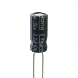 Electrolytic Capacitor 2.2uF 100 Volt 85 ° C Chang 5x11 Taped
