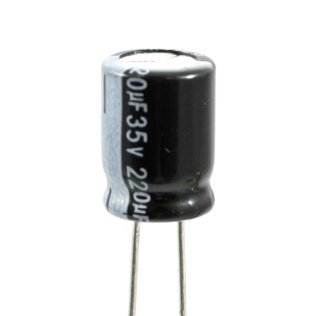 Electrolytic Condenser 220uF 35 Volt 105 ° C Lelon 8x11,5 Taped