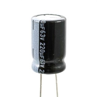 Electrolytic Condenser 220uF 63 Volt 105 ° C Lelon 10x16 Taped