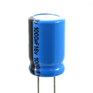 Electrolytic Condenser 1000uF 16 Volt 85 ° C Lelon 10x16