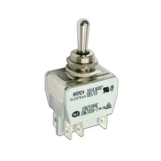 Toggle switch DPDT (on) -off- (on) 3 positions (momentary, fixed, momentary) Apem 647H / 2