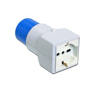 Adapter from Industrial Plug EN 60309 16A 6H to Schuko Universal socket Vimar 00360