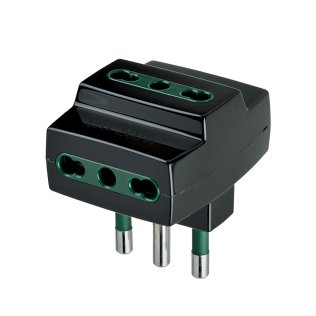Multiple Adapter from Italian Plug 16A to 3 Vimar 00321 two-pin outlets