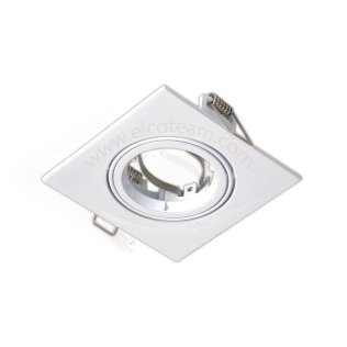 White adjustable square lamp ring nut for MR16 lamps