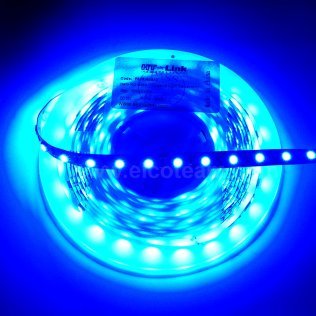 LED Strip 5 Meters Blue Color 12VDC 14.4W / m IP30