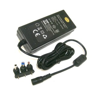 Fixed voltage power supply 12VDC 5A 60W with 3 interchangeable plugs
