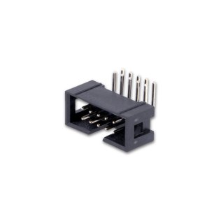 Male connector 10 pole Horizontal 90 ° from PCB pitch 2.54 mm for IDC sockets