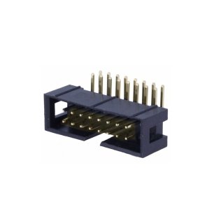 Connector Male 16 pole Horizontal 90 ° from PCB pitch 2.54 mm for IDC sockets