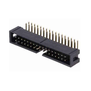 Male connector 34 poles Horizontal 90 ° from PCB pitch 2.54 mm for IDC sockets