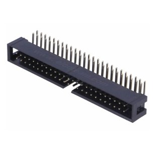 Male connector 50 pole Horizontal 90 ° from PCB pitch 2.54 mm for IDC sockets