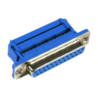 25-pin female D-Sub connector for Flat Cable