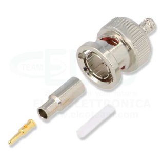 Amphenol B1121E1-ND3G-5-50 Connettore BNC 50 Ohm a crimpare per cavo RG174