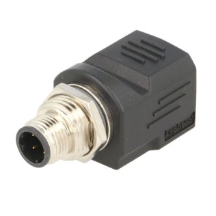 RJ45 Socket Adapter - M12 4 Pin Ethernet Plug Amphenol RJS-12D04FM-LS8001