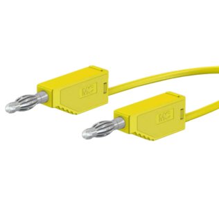 Banana-Banana Cable 4mm Stackable L = 150cm Yellow Multi-Contact LK410-X