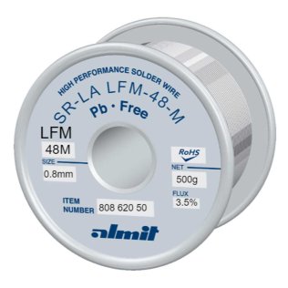 Almit 80862050 Tin Alloy Wire SAC305 Flux M1 diameter 0,8mm 500 grams