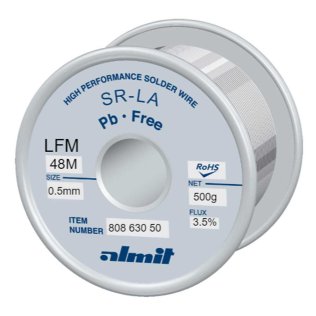 Almit 80863050 Tin Alloy Wire SAC305 Flux M1 diameter 0,5mm 500 grams