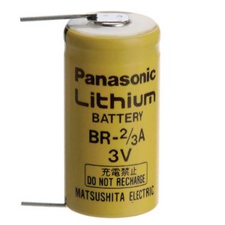 Panasonic BR-2 / 3A 3 Volt Lithium Battery with PCB terminals
