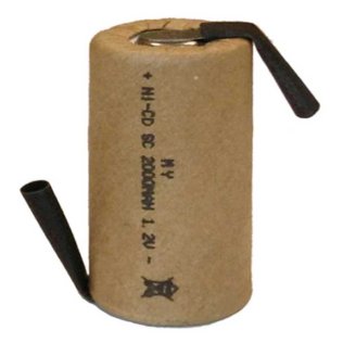 Rechargeable battery Ni-Cd SC 1,2 Volt 2000mAh Cardboard