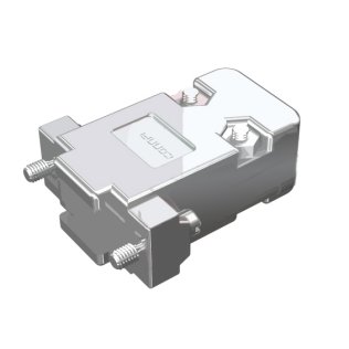 Cover for 9-pin D-Sub connector shielded with long screws