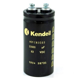 Kendeil Electrolytic Capacitor 33000uF 63V 51x105 mm Screw Terminals K01063333