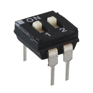 DIP Switch 2 vie con attuatore sporgente PTH ECE EAH102E 99Z