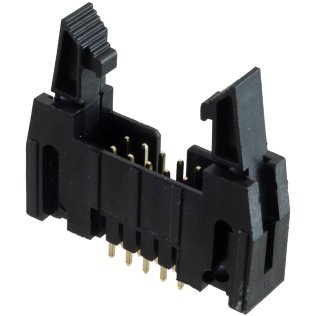 Male connector 10 pole Horizontal 90 ° from PCB pitch 2.54 mm for IDC sockets