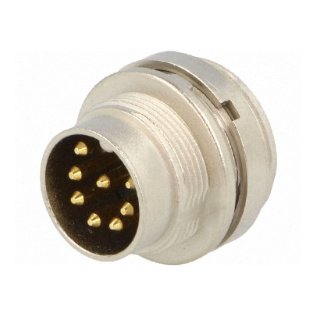 Female connector DIN 4 pole 90 °