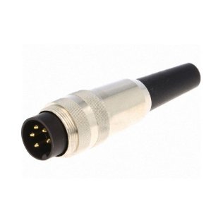 Female connector DIN 4 pole 90 °