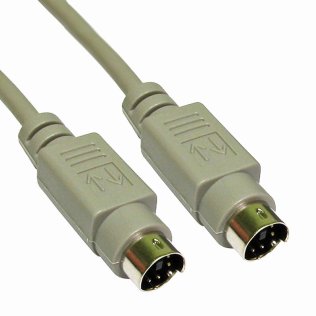 PS / 2 cable 6 poles mini-DIN male male 3 meters