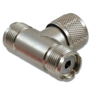 UHF adapter PL259 to T male PL259 to 2 SO239 female