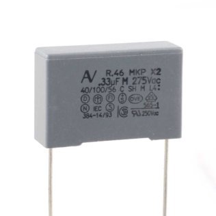 Electrolytic Capacitor 1uF 350V 85 ° C Samwha 6,5x12 mm