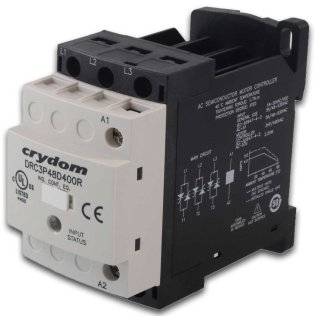 Sensata Crydom RC3P48D400R Solicon Three Phase Solid State Contactor 5A 530VAC Control 18-30 Volt AC/DC