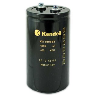Kendeil Electrolytic Capacitor 6800uF 400VDC 76x143 mm screw terminals K01400682