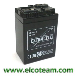 Batteria ermetica al piombo 6V 4Ah per lampade