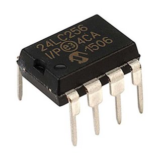 Microchip 24LC256-I / P Serial EEPROM Memory 256kbit 900ns 2.5 - 5.5V PDIP8