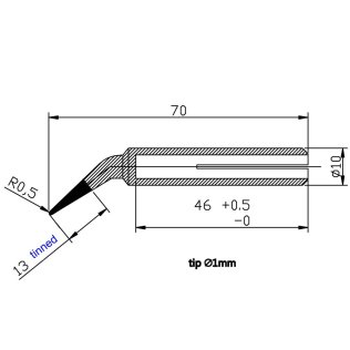 EWIG MR10 1mm conical tip for TRM80 soldering iron