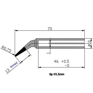 EWIG MR15 1.5 mm conical tip for TRM80 soldering iron