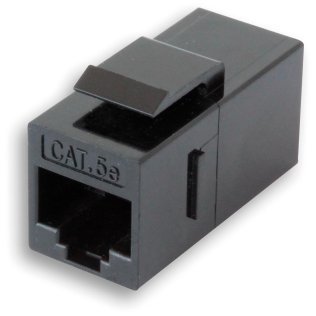 Adattatore Frutto RJ45 Cat.5 UTP Femmina - Femmina non schermato Keystone Nero