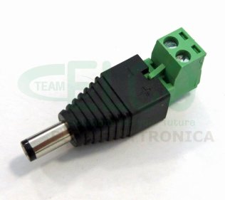 Adattatore Spina DC 5,5 x 2,1 mm con Terminali a Morsetto