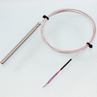 TCJ type temperature probe 2 wires 0 ° C ÷ 350 ° C bulb 6x100mm with Vetrotex cable of 1.5 meters