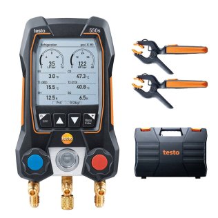 Testo 550s Smart Kit Gruppo Manometrico Digitale Manifold Bluetooth con Sonde Temperatura Wireless 0564 5502