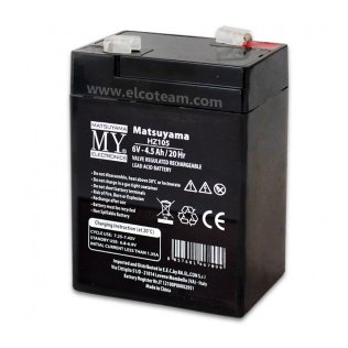 Rechargeable lead battery 6V 4.5Ah Matsuyama HZ105
