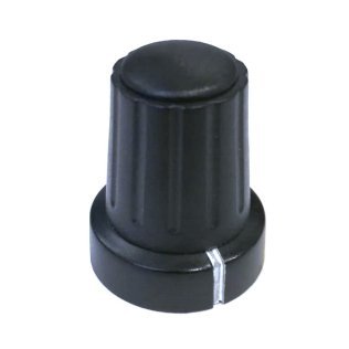 Black Knob Ø15mm with Nut Cover, Colored Index and Screw Fixing