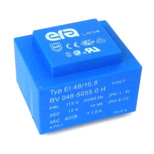 Encapsulated Transformer 115V - 12V - 10VA EI48 BV048-5055.0