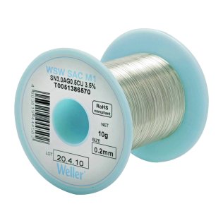 Weller WSW Filo di Stagno 0,2mm SAC M1 10g T0051386570