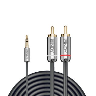 Audio Cable Jack 3,5mm RCA Stereo 1mt Cromo Line