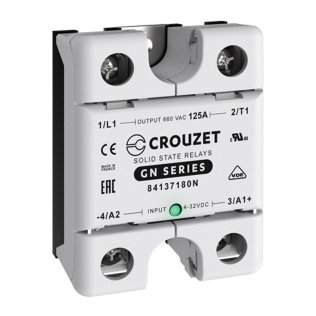 Crouzet 84137180N Relè allo Stato Solido 48÷660Vac, 125A, Tensione di comando 4÷32Vdc