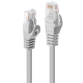 Cavo Patch di Rete Cat.6 U/UTP Grigio RJ45, M/M, 250MHz, CCA, 0.5m, Lindy 48161