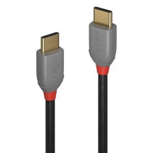 USB C Cable Male Male 1 meter Black AnthraLine Lindy 36871