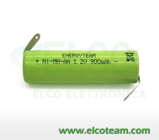 AA 900 mAh Ni-Mh AA Battery EnergyTeam solder strips